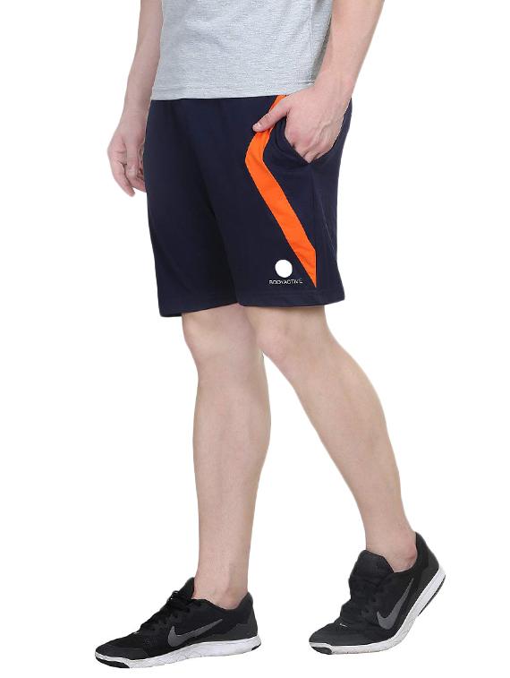 dark blue cotton blend short - 14462565 - Zoom Image - 2