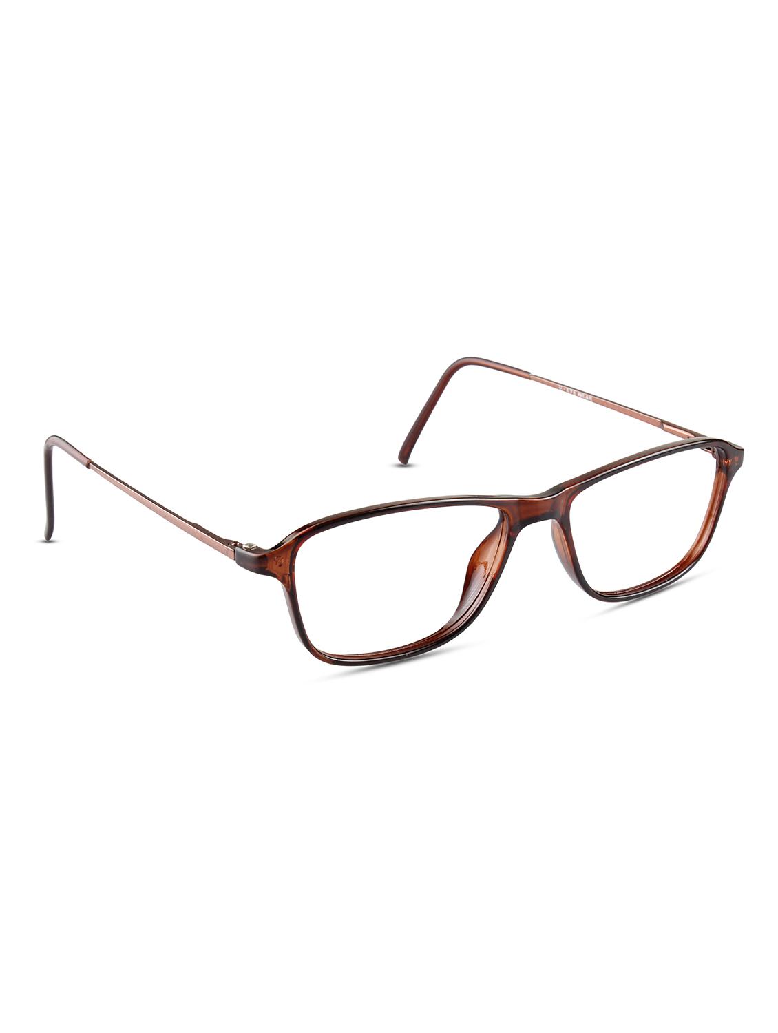 REACTR- Rectangular Glasses Premium Spectacle Full Frame Eyeglasses For Men Women (Unisex|Gun Metal|58|Clear|Rx-able |EL134-C1) - 14464025 - Zoom Image - 2