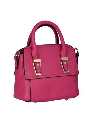 pink leatherette regular handbag - 14464077 - Standard Image - 2