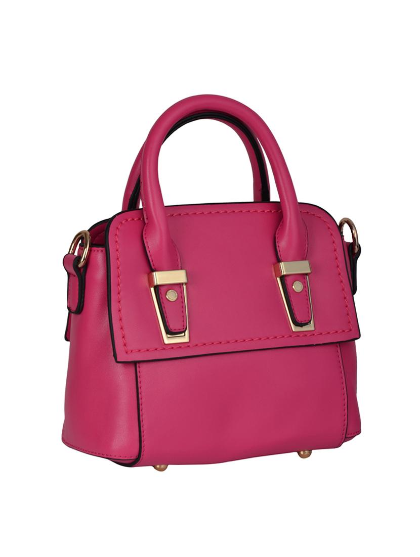 pink leatherette regular handbag - 14464077 - Zoom Image - 2