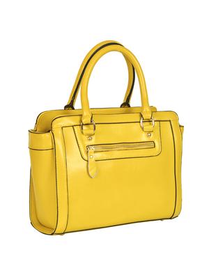 yellow leatherette regular handbag - 14464110 - Standard Image - 2