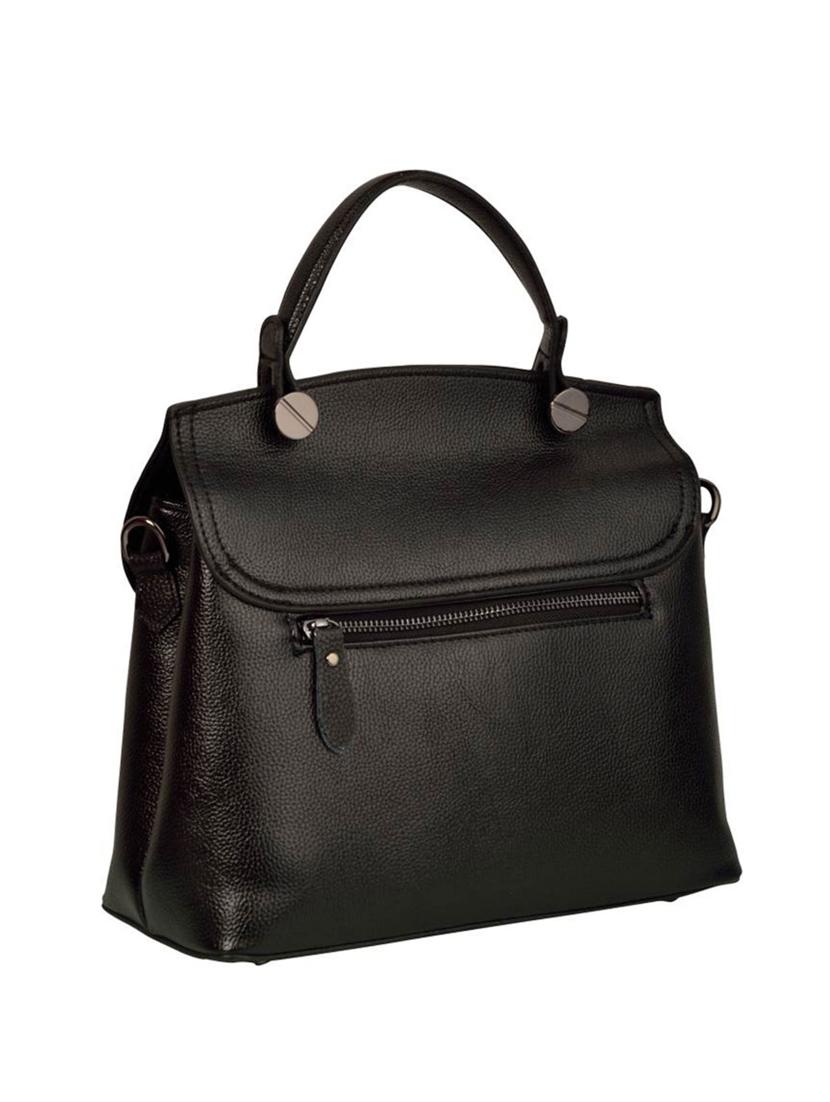 black leatherette regular handbag - 14464464 - Zoom Image - 2