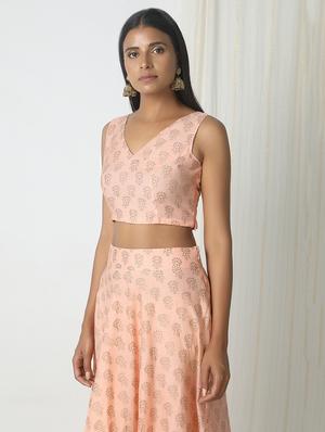 TrueBrowns pink block print blouse - 14465738 - Standard Image - 2