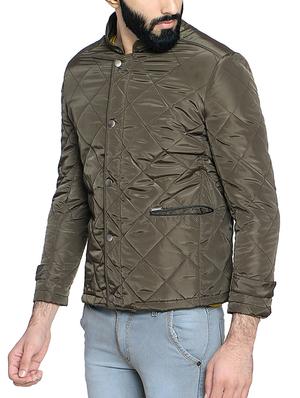 green nylon casual jacket - 14467822 - Standard Image - 2