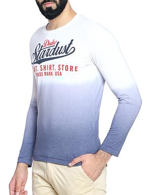 blue cotton chest print tshirt - 14467903 - Standard Image - 2