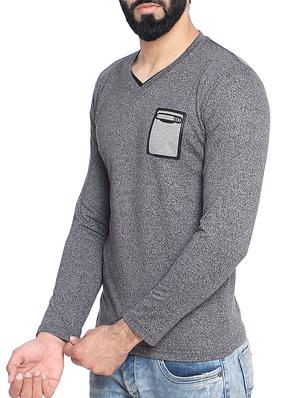 grey cotton pocket t-shirt - 14467908 - Standard Image - 2