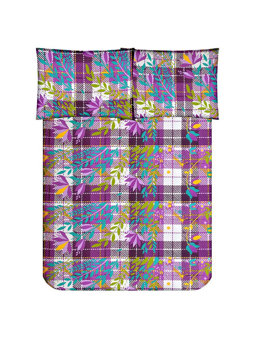 Cotton Double Bedsheet with 2 Pillow Covers - 14469057 - Zoom Image - 2