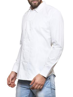white cotton casual shirt - 14469117 - Standard Image - 2