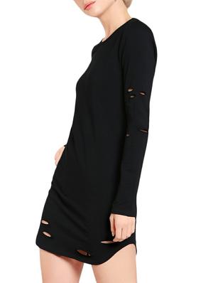 cutout detail distressed dress - 14469180 - Standard Image - 2