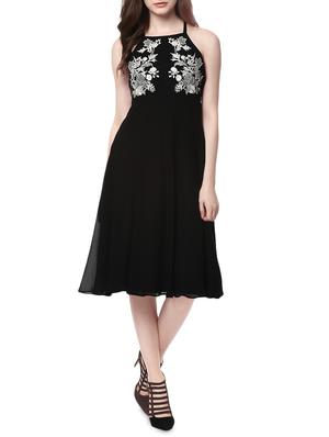 Black fit and flare dress - 14470270 - Standard Image - 2