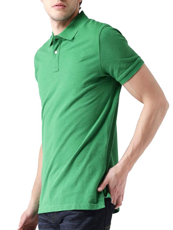 green polyester collared tshirt - 14471173 - Zoom Image - 2