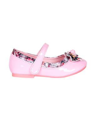 pink leatherette flat ballerina - 14472964 - Standard Image - 2
