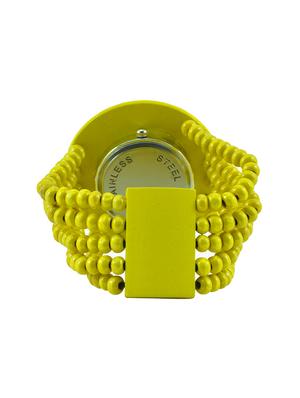 Angel Glitter wooden beaded analog watch - 14474646 - Standard Image - 2