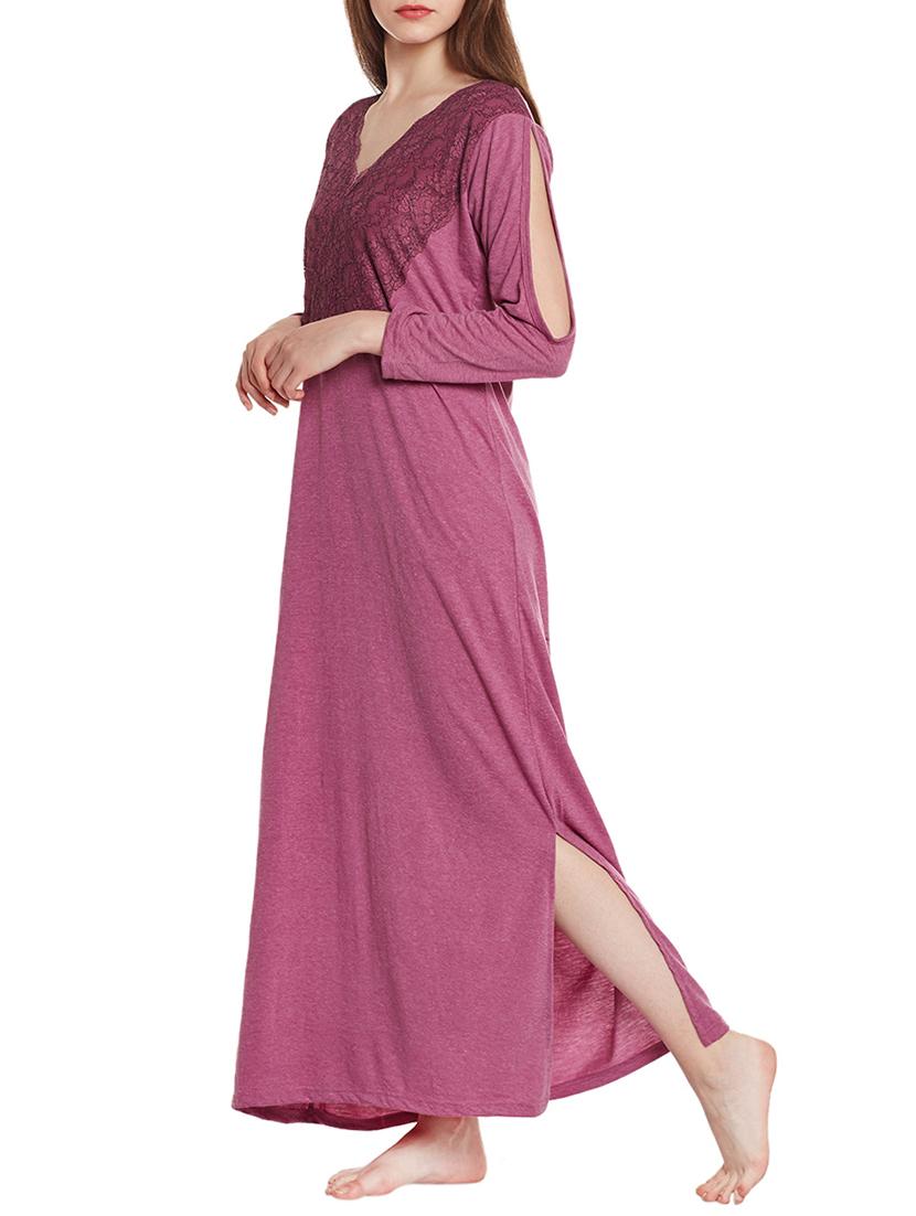 pink cotton gown - 14475009 - Zoom Image - 2