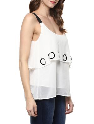 miway white polyester embellished top - 14476528 - Standard Image - 2