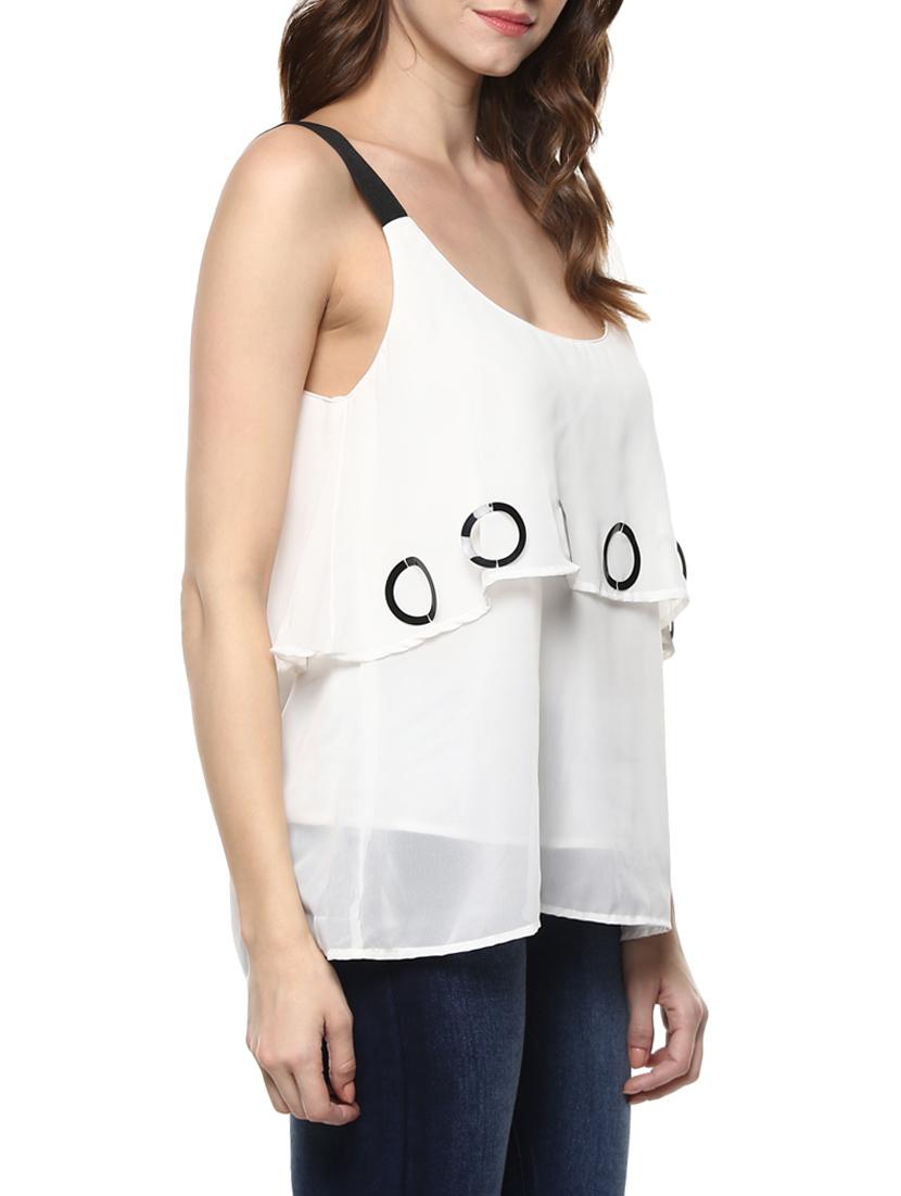 miway white polyester embellished top - 14476528 - Zoom Image - 2