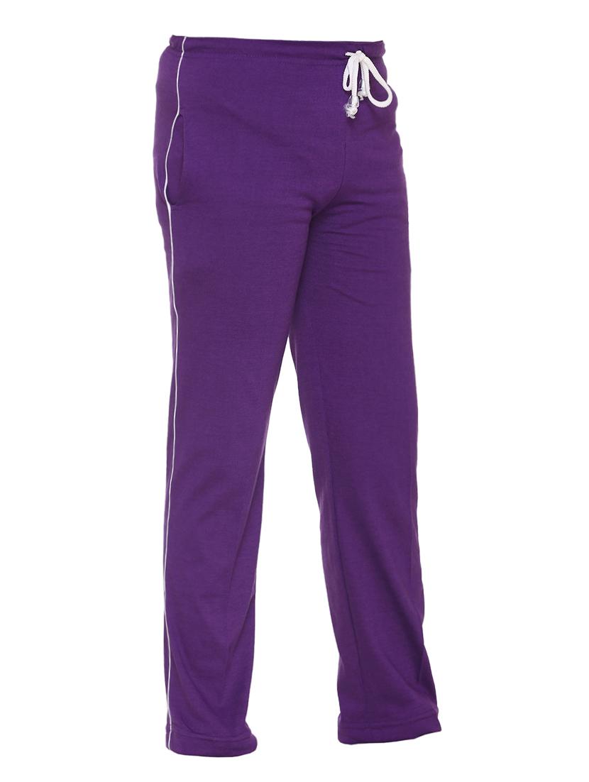 purple cotton blend trouser - 14477399 - Zoom Image - 2