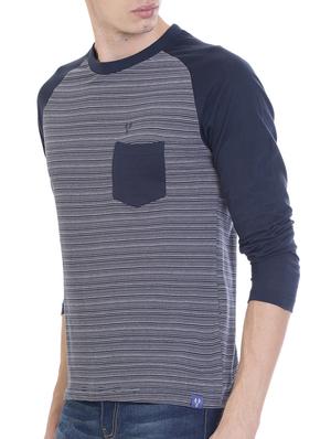 navy blue cotton raglan tshirt - 14477667 - Standard Image - 2