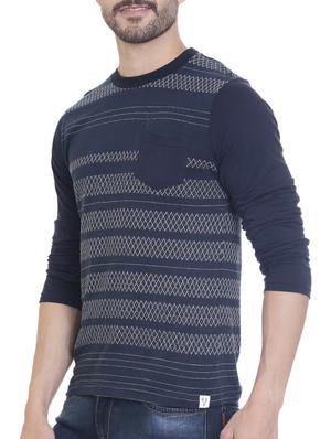 navy blue cotton pocket t-shirt - 14477670 - Standard Image - 2