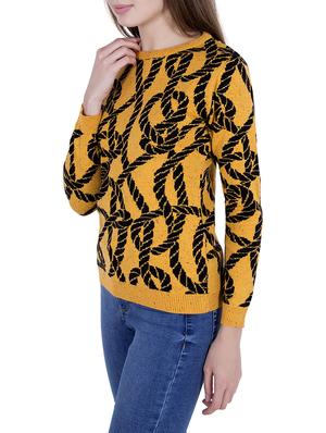 Yellow printed pullover - 14478705 - Standard Image - 2