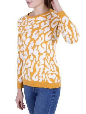 Yellow printed pullover - 14478712 - Standard Image - 2