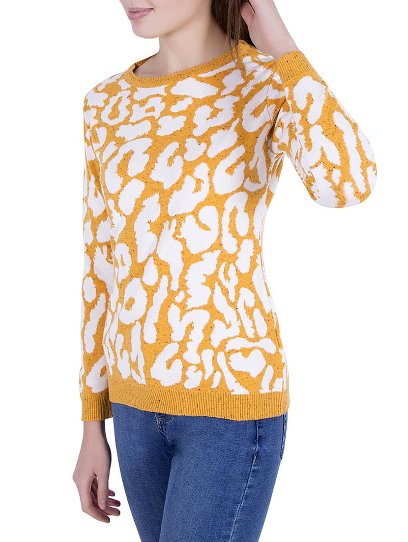 Yellow printed pullover - 14478712 - Zoom Image - 2