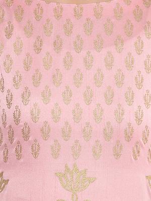 pink silk blend straight kurta - 14478901 - Standard Image - 5