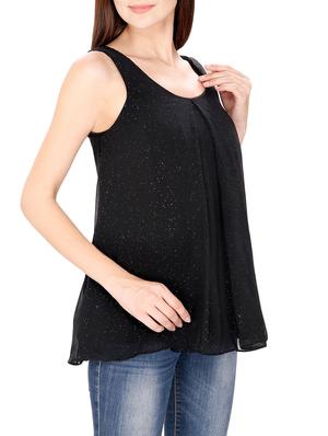 Black printed top - 14479536 - Standard Image - 2