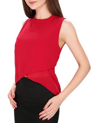 maroon layered top - 14479573 - Standard Image - 2