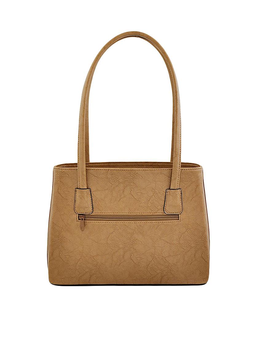brown leatherette regular handbag - 14479898 - Zoom Image - 2