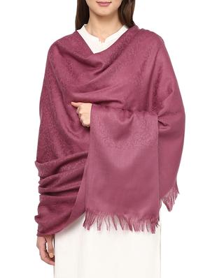 solid purple woolen shawl - 14481528 - Standard Image - 2
