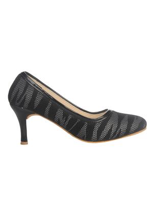 black faux leather slip on pumps - 14481765 - Standard Image - 2