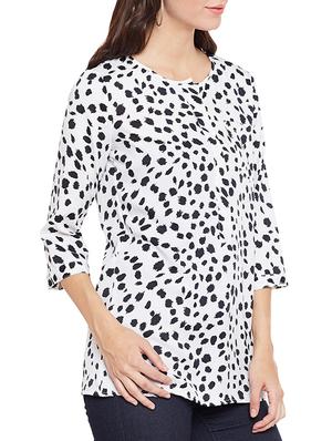 white printed poly crepe top - 14482003 - Standard Image - 2