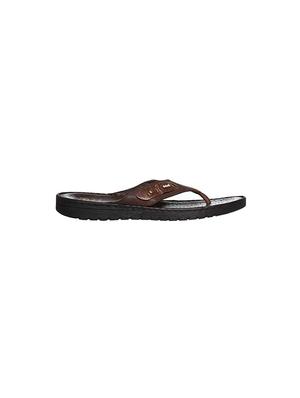 brown leather toe separator slippers - 14482148 - Standard Image - 2