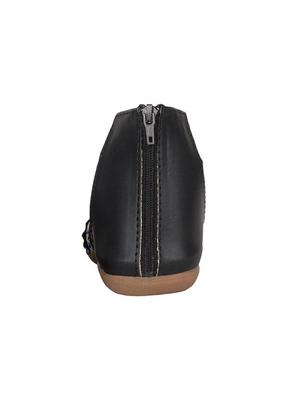 black leatherette flats - 14483295 - Standard Image - 2