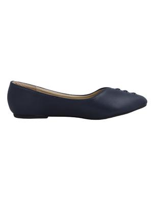 navy faux leather slip on ballerina - 14484476 - Standard Image - 2