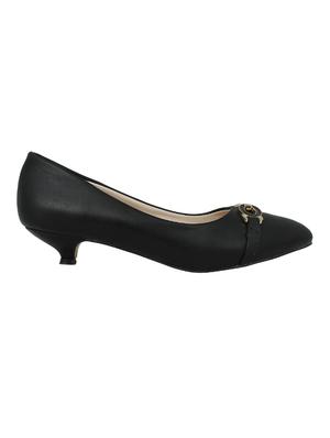 black faux leather slip on ballerina - 14484486 - Standard Image - 2