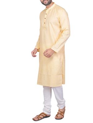 PAROKSH yellow cotton long kurta - 14484755 - Standard Image - 2