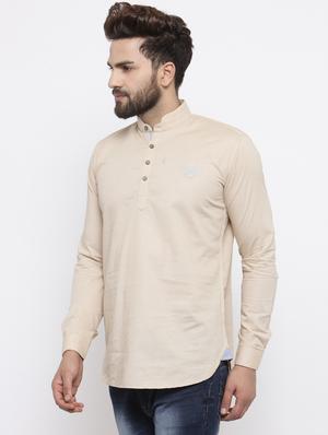 beige cotton casual shirt - 14484774 - Standard Image - 2