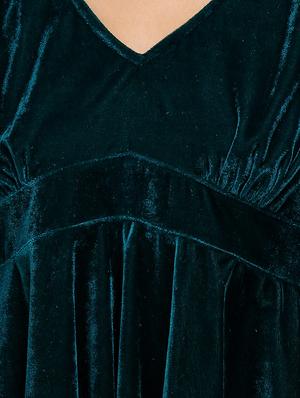 a-line bell sleeved velvet top - 14486595 - Standard Image - 5
