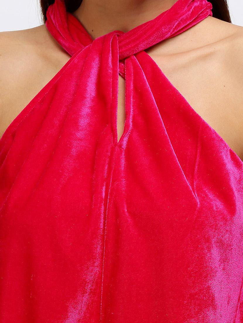double keyhole velvet halter top - 14486623 - Zoom Image - 5