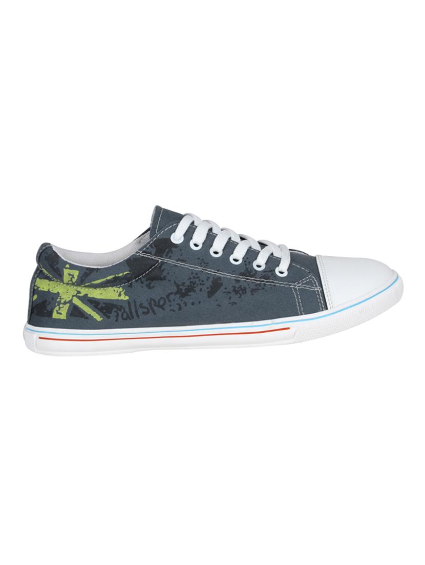 grey canvas lace up sneaker - 14487597 - Zoom Image - 2
