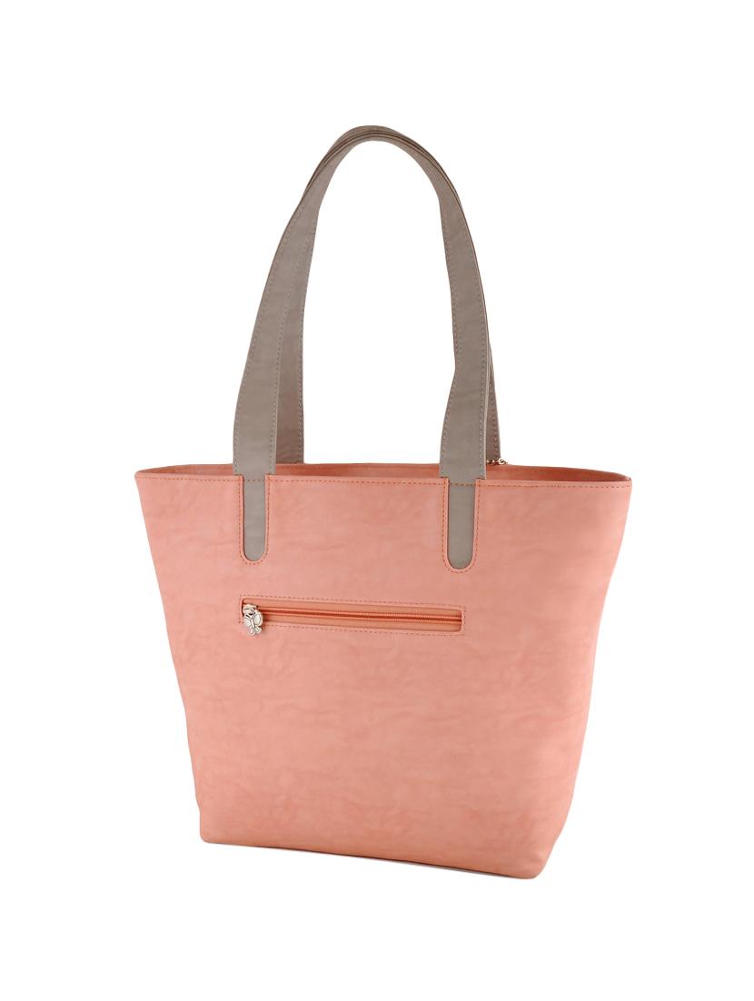 pink leatherette regular handbag - 14488111 - Zoom Image - 2