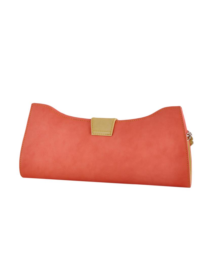 pink leatherette clutch - 14488250 - Zoom Image - 2