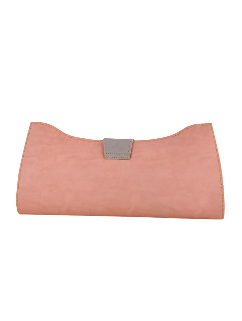 pink leatherette clutch - 14488251 - Zoom Image - 2