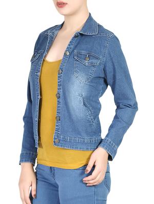 blue denim summer jacket - 14488455 - Standard Image - 2