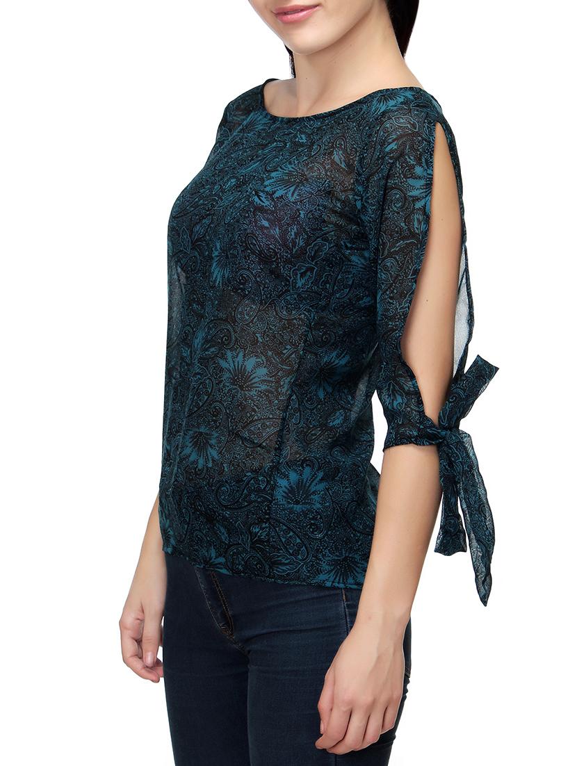blue printed georgette top - 14491709 - Zoom Image - 2