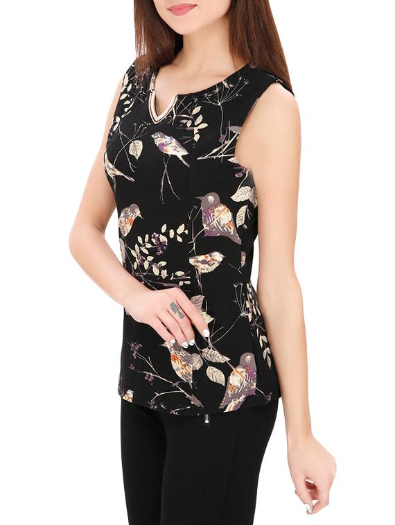 Black printed top - 14493039 - Zoom Image - 2