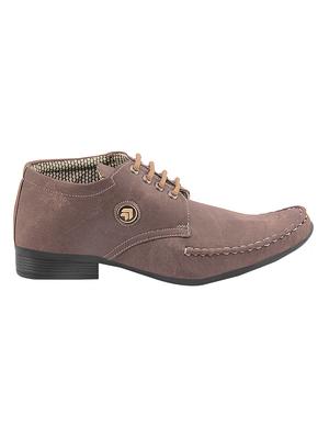brown leatherette lace-up derby - 14493675 - Standard Image - 2