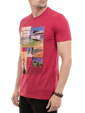 pink cotton front print tshirt - 14494972 - Standard Image - 2